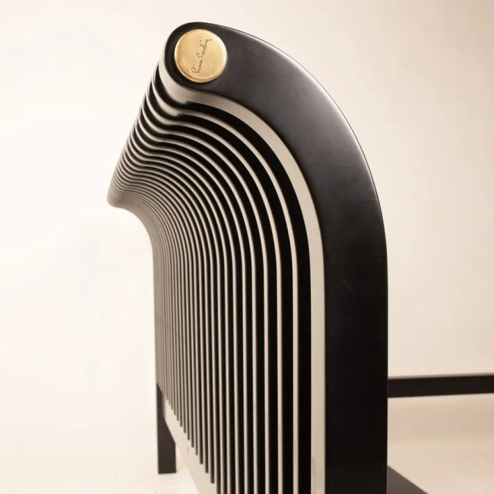 Pamono Vintage Bed in Wood and Brass by Pierre Cardin, 1980s Hot