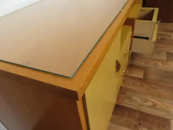 Pamono Vintage Bedside Tables with Drawers and Glass Top, 1950s, Set of 2 Clearance