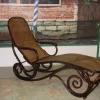 Pamono Vintage Beech, Mahogany, and Cane Chaise Lounge from Thonet Sale