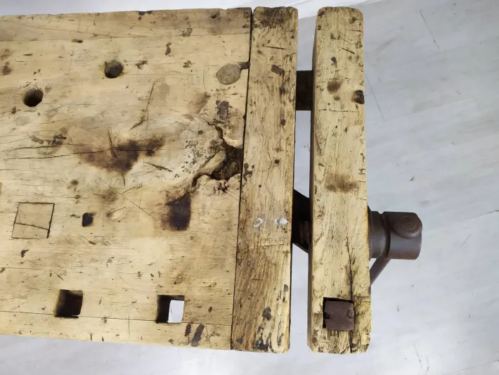 Pamono Vintage Beech Worktable, 1920s Outlet