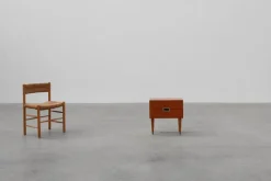 Pamono Vintage Belgian Teak Veneer Nightstand, 1950s Hot