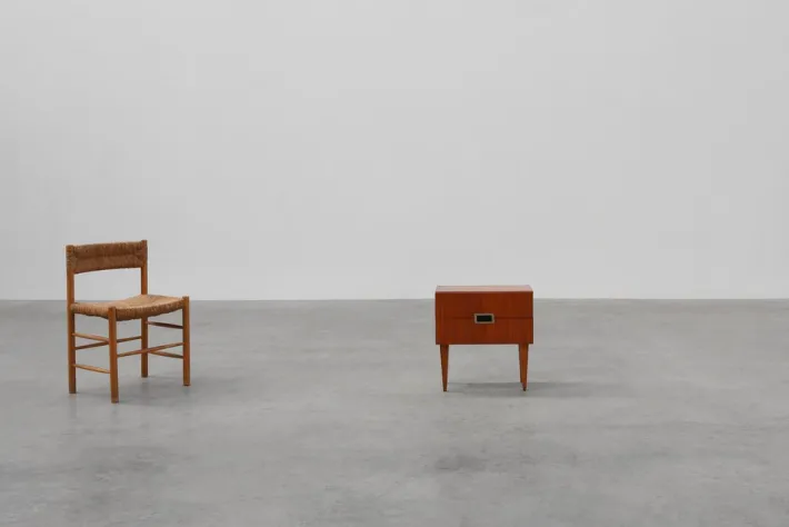 Pamono Vintage Belgian Teak Veneer Nightstand, 1950s Hot