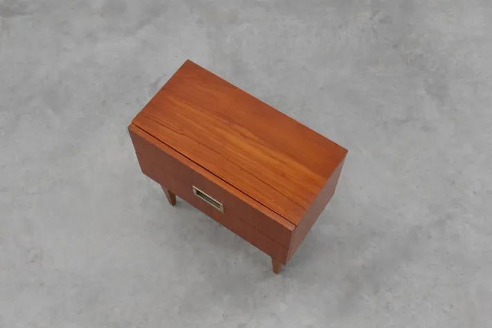 Pamono Vintage Belgian Teak Veneer Nightstand, 1950s Hot