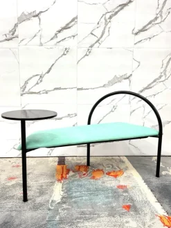 Pamono Vintage Bench in Metal, 1980 Discount