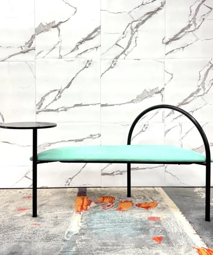 Pamono Vintage Bench in Metal, 1980 Discount