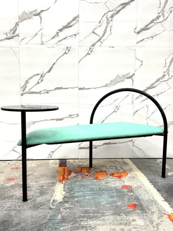 Pamono Vintage Bench in Metal, 1980 Discount