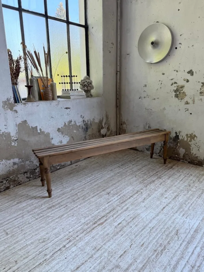 Pamono Vintage Benches with Oak and Beech Slats, 1950, Set of 2