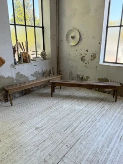 Pamono Vintage Benches with Oak and Beech Slats, 1950, Set of 2