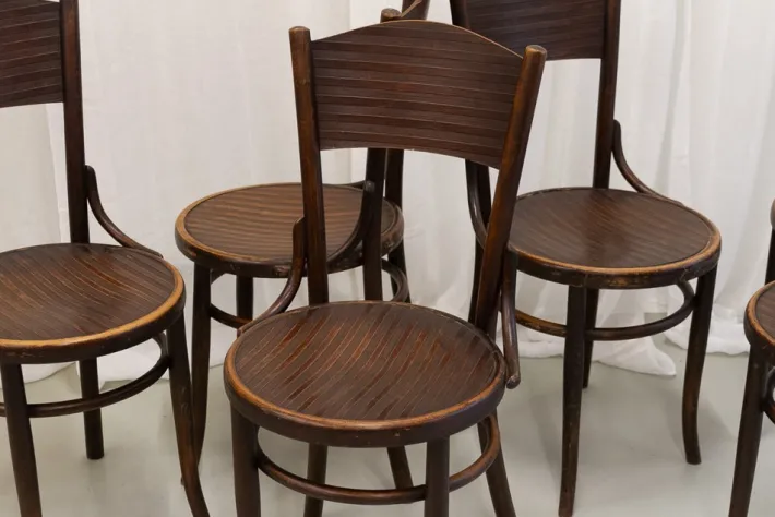 Pamono Vintage Bentwood Bistro Chairs from Fischel 1920s. Set of 6 Best