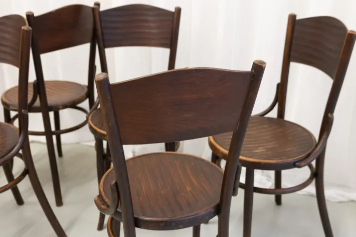 Pamono Vintage Bentwood Bistro Chairs from Fischel 1920s. Set of 6 Best