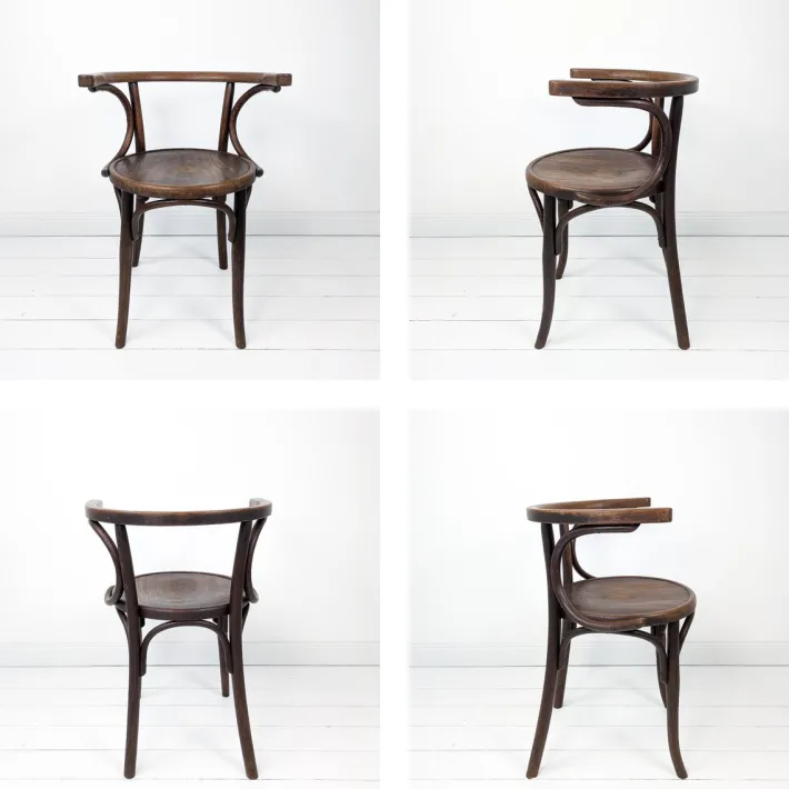 Pamono Vintage Bentwood Chair with Armrests, Mazowia Noworadomsk Discount