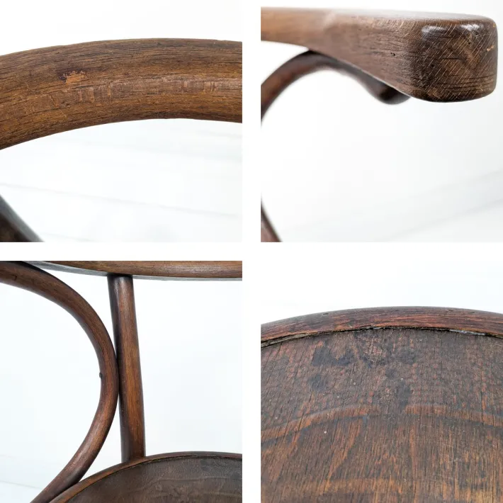 Pamono Vintage Bentwood Chair with Armrests, Mazowia Noworadomsk Discount