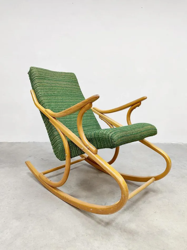 Pamono Vintage Bentwood Rocking Chair Rocking Chair by Antonin Suman, 1960s Discount