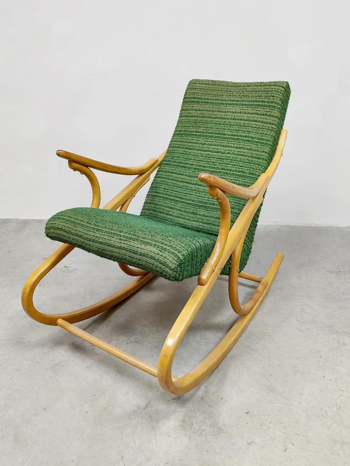 Pamono Vintage Bentwood Rocking Chair Rocking Chair by Antonin Suman, 1960s Discount