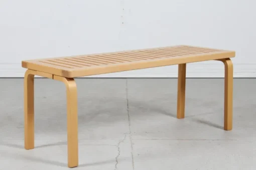Pamono Vintage Birch Bench Model 153a by Alvar Alto for Artek, Finland, 1980s New