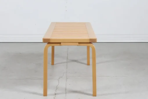Pamono Vintage Birch Bench Model 153a by Alvar Alto for Artek, Finland, 1980s New