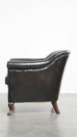 Pamono Vintage Black Cowhide Armchair Best