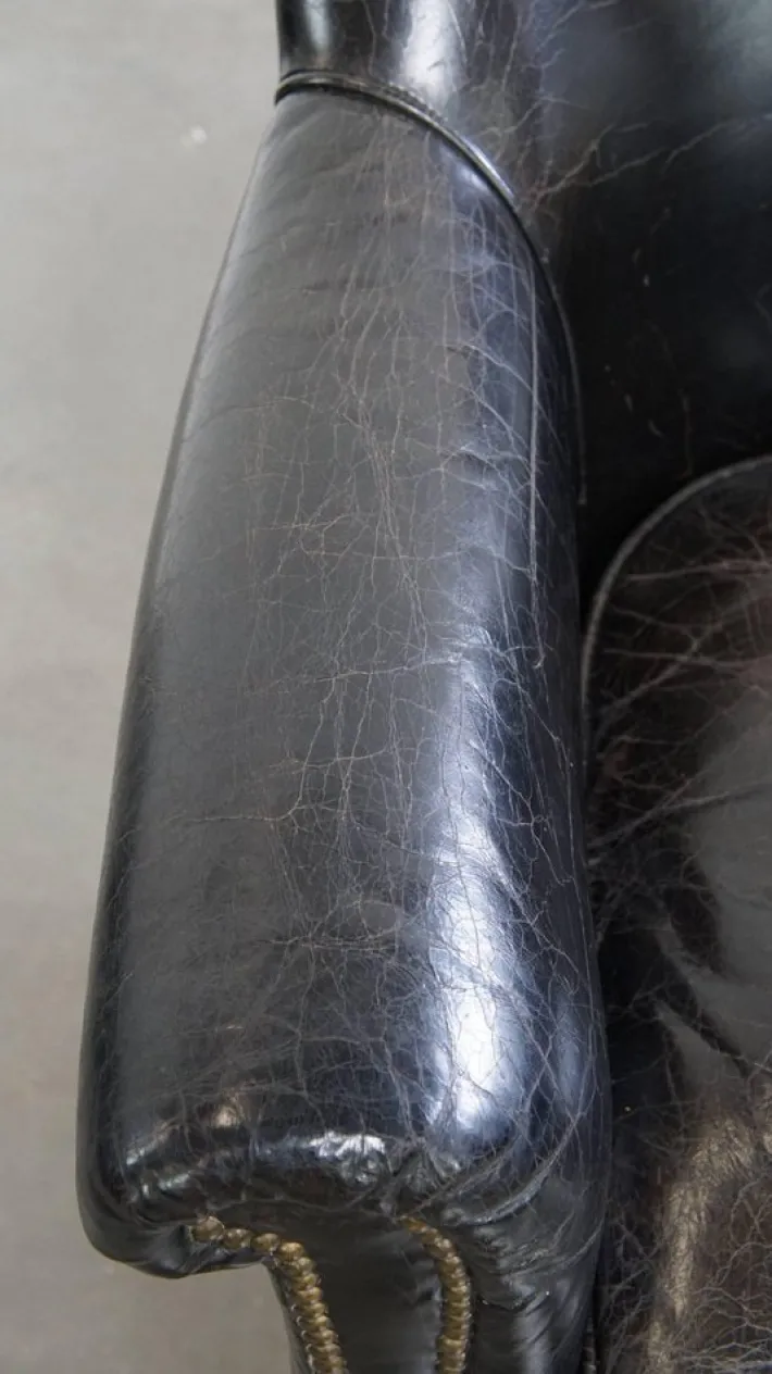 Pamono Vintage Black Cowhide Armchair Best