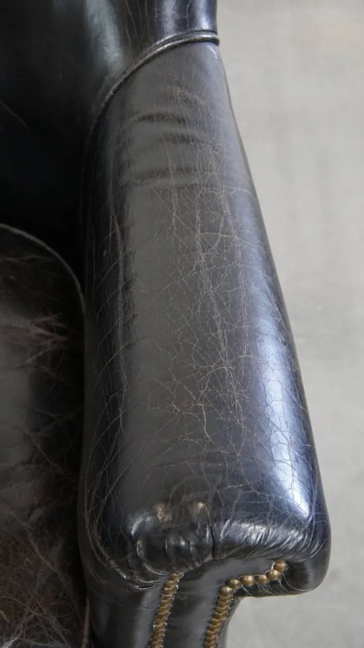 Pamono Vintage Black Cowhide Armchair Best