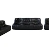Pamono Vintage Black Leather Kashima Living Room Set by Michel Ducaroy for Ligne Roset, 1976, Set of 3 Clearance