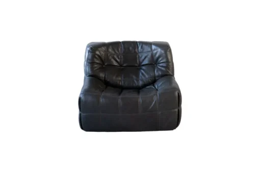 Pamono Vintage Black Leather Kashima Living Room Set by Michel Ducaroy for Ligne Roset, 1976, Set of 3 Clearance