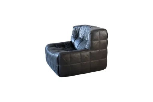 Pamono Vintage Black Leather Kashima Living Room Set by Michel Ducaroy for Ligne Roset, 1976, Set of 3 Clearance