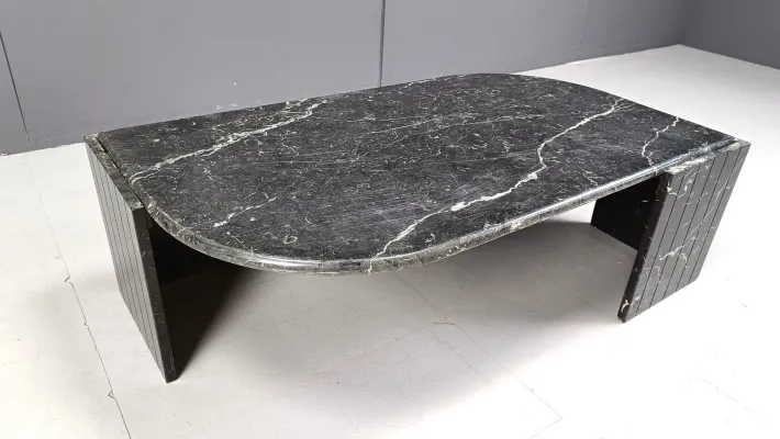 Pamono Vintage Black Marble Coffee Table from Roche Bobois, 1970s Online