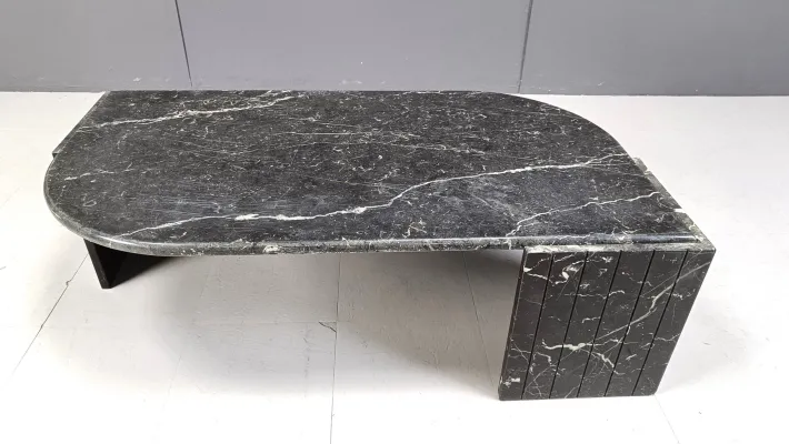 Pamono Vintage Black Marble Coffee Table from Roche Bobois, 1970s Online