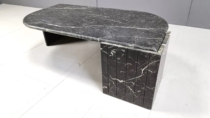 Pamono Vintage Black Marble Coffee Table from Roche Bobois, 1970s Online