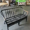Pamono Vintage Black-Painted Rattan Bench Online