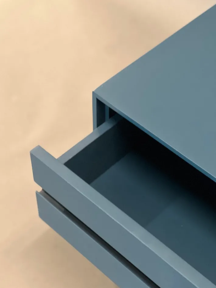 Pamono Vintage Blue Bedside Table Outlet