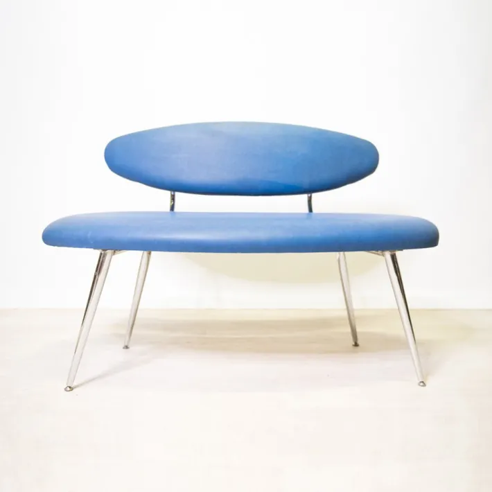 Pamono Vintage Blue Bench, 1960s Best