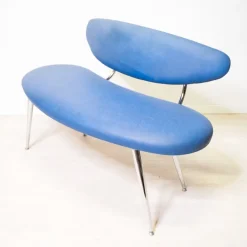 Pamono Vintage Blue Bench, 1960s Best