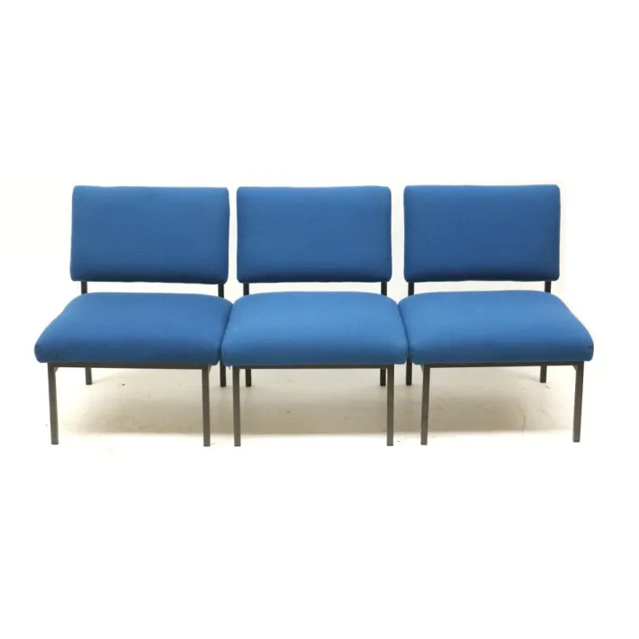 Pamono Vintage Blue Modular 3-Seater Sofa, 1970s, Set of 3 Discount