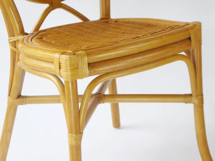 Pamono Vintage Bohemian Rattan & Wicker Peacock Seat, Set of 2 Discount