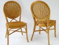 Pamono Vintage Bohemian Rattan & Wicker Peacock Seat, Set of 2 Discount