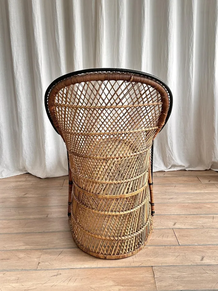 Pamono Vintage Bohemian Wicker Rattan Chaise Lounge, 1970s Online