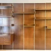 Pamono Vintage Boiserie Wood Bookcase with Shelves and Suspensions Top, 1960s Outlet