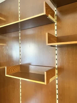 Pamono Vintage Boiserie Wood Bookcase with Shelves and Suspensions Top, 1960s Outlet