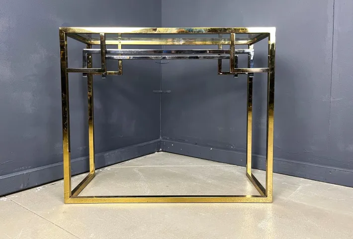 Pamono Vintage Brass and Chrome Console, 1970s Clearance