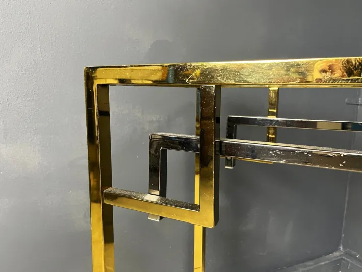 Pamono Vintage Brass and Chrome Console, 1970s Clearance