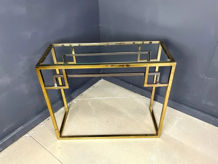 Pamono Vintage Brass and Chrome Console, 1970s Clearance