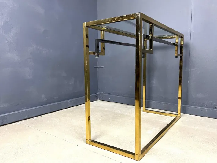 Pamono Vintage Brass and Chrome Console, 1970s Clearance
