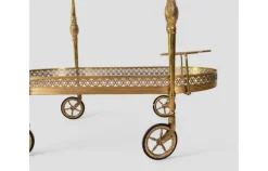 Pamono Vintage Brass and Glass Bar Cart, 1950s Clearance