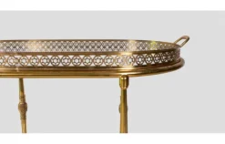 Pamono Vintage Brass and Glass Bar Cart, 1950s Clearance