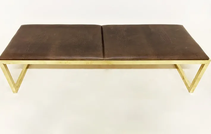 Pamono Vintage Brass Bench Outlet