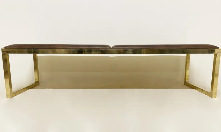Pamono Vintage Brass Bench Outlet