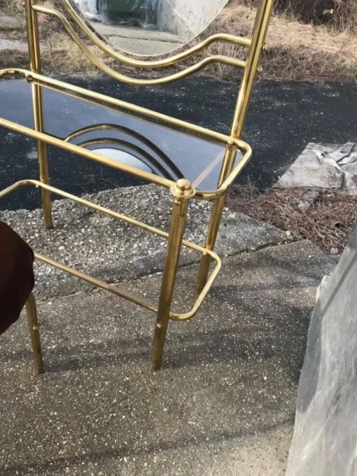 Pamono Vintage Brass Dressing Table & Stool, 1950s, Set of 2 Clearance