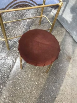 Pamono Vintage Brass Dressing Table & Stool, 1950s, Set of 2 Clearance