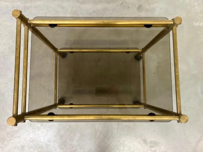 Pamono Vintage Brass Serving Trolley, 1970s Best